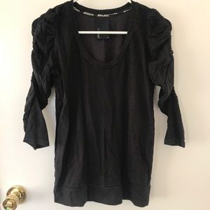 3/4 Ruched Sleeve Tee